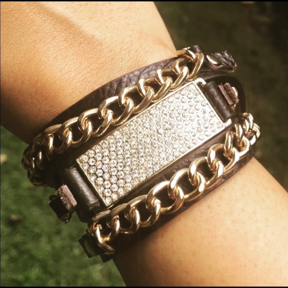Beautiful Leather Bracelet Dark Brown